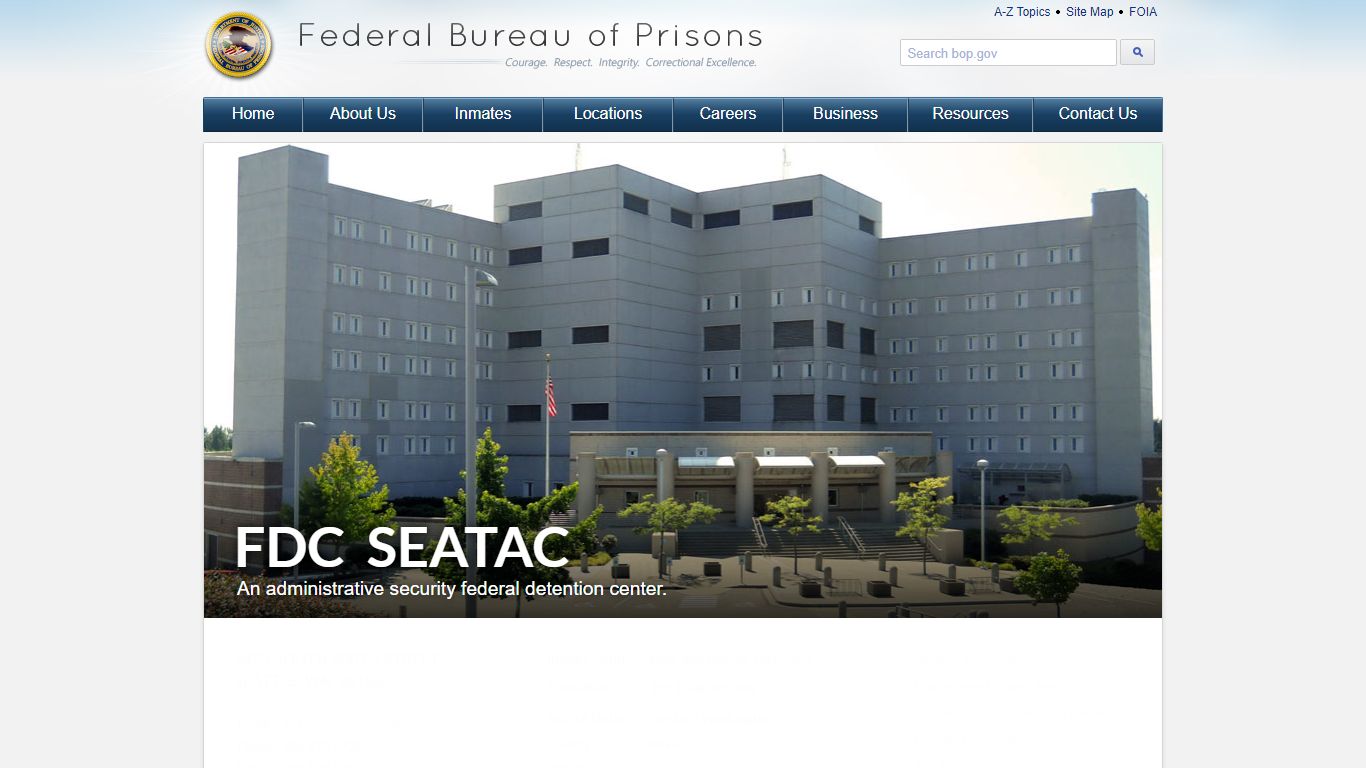 FDC SeaTac - Federal Bureau of Prisons